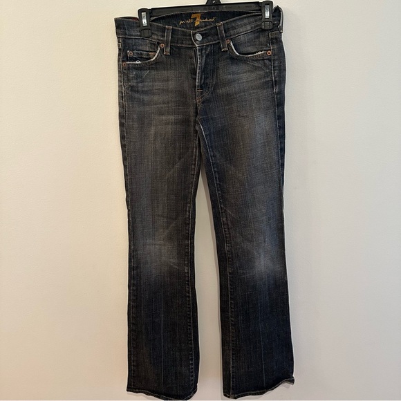 7 FOR ALL MANKIND DARK DENIM FLARE Size 25 - Picture 1 of 6